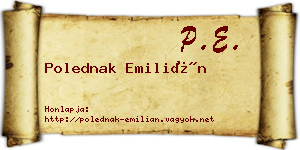 Polednak Emilián névjegykártya